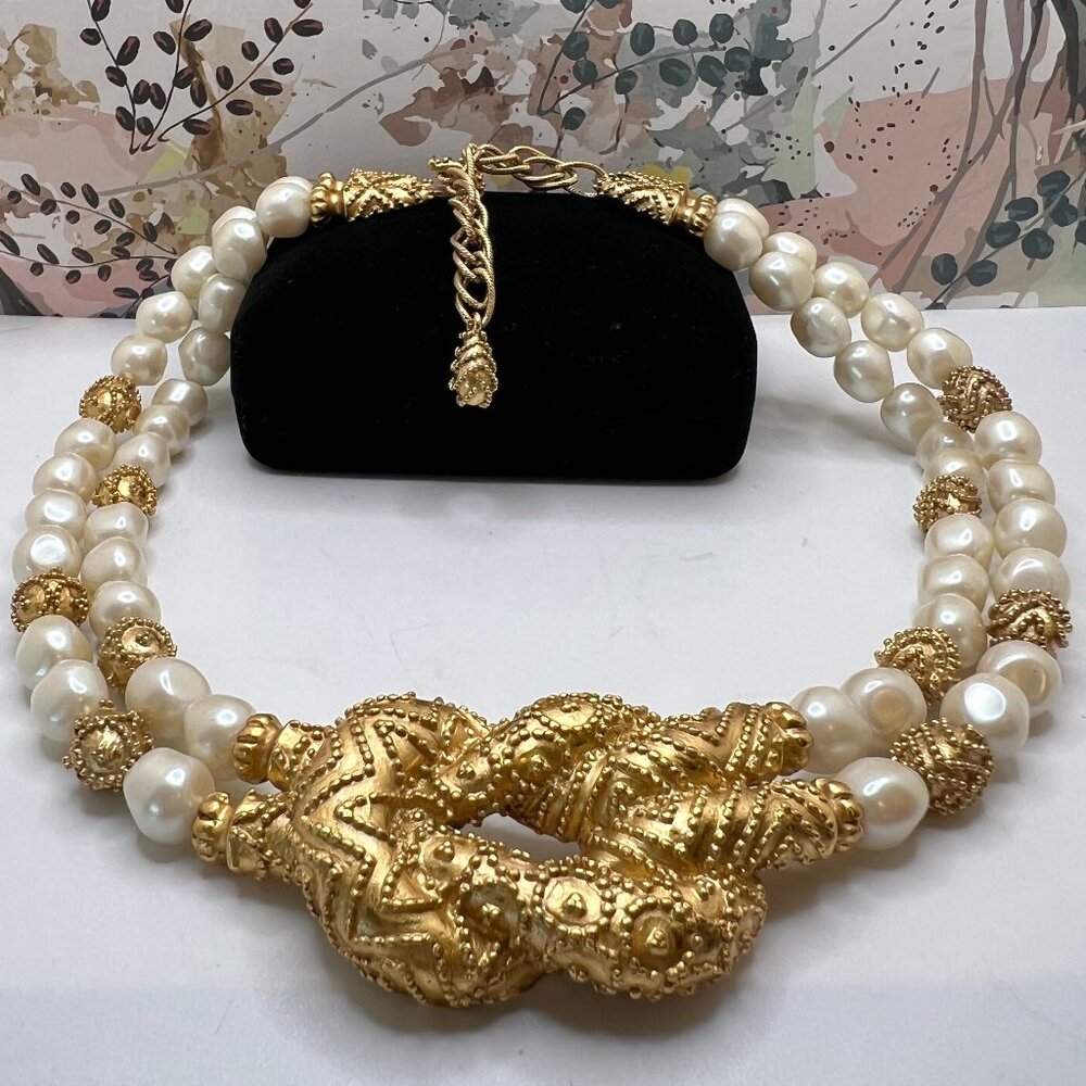 Mary McFadden Etruscan Necklace for Franklin Mint 1988